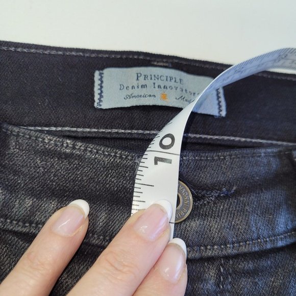 Principle Hi-Rise Cigarette Jean Womens Size 28 Black Waxed Style Beauty 613-45‎ - Picture 8 of 11